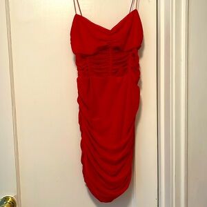 superdown red dress. Stretchy. super soft. Back zip. Spaghetti straps.